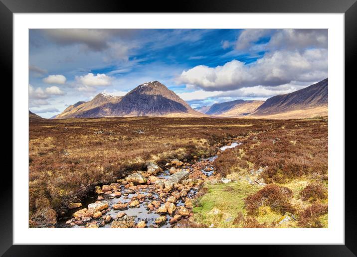 Rannoch Moor in the Highlands of Scotland. Framed Mounted Print by Andrew Briggs