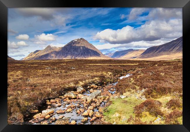 Rannoch Moor in the Highlands of Scotland. Framed Print by Andrew Briggs