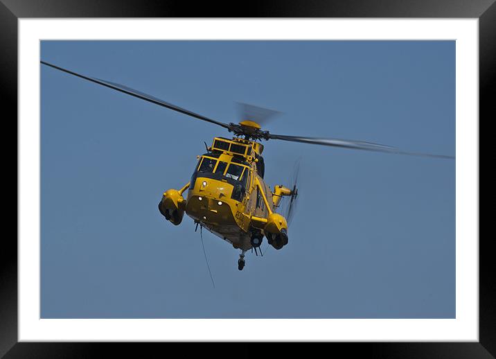 RAF Sea King Helicopter Framed Mounted Print by Steve Purnell