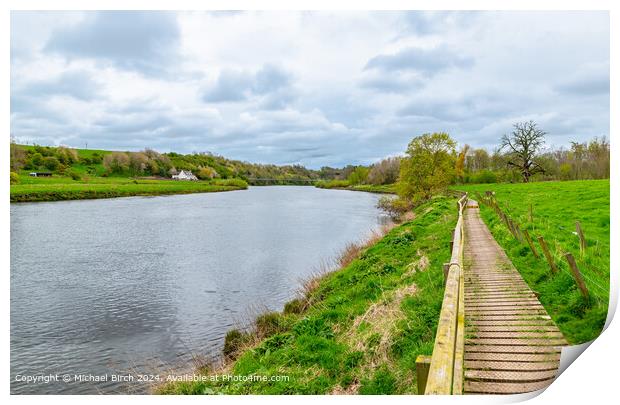 River Tweed Walk nr. The Union Bridge,  Print by Michael Birch