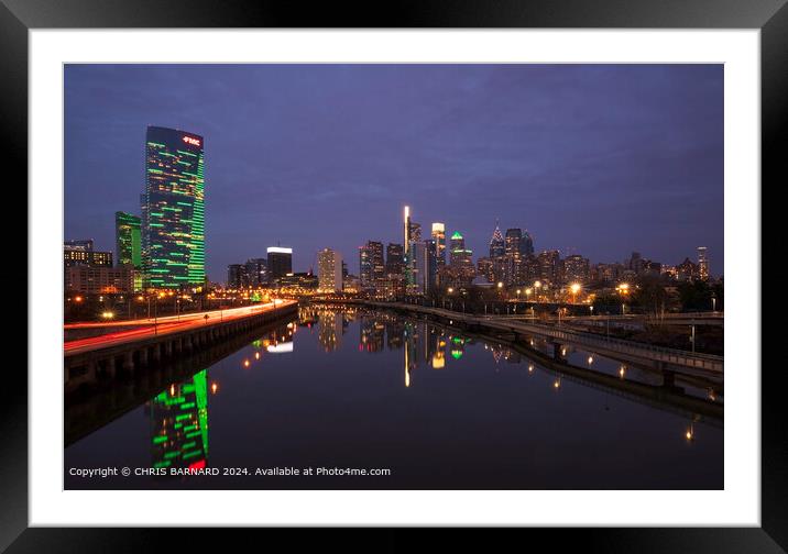 Reflections and towering Skyscrapers Framed Mounted Print by CHRIS BARNARD