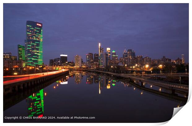 Reflections and towering Skyscrapers Print by CHRIS BARNARD