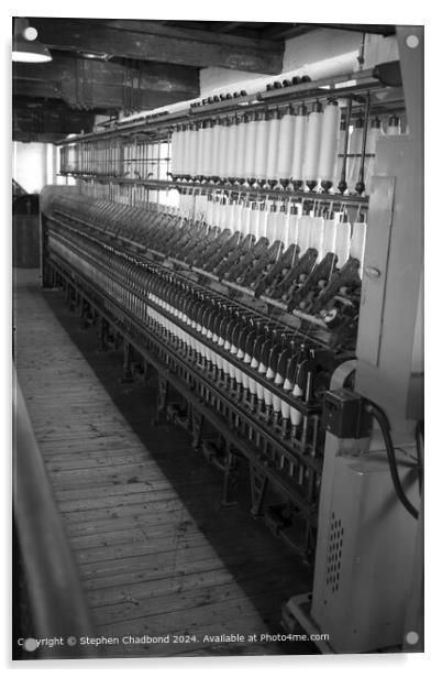 Working cotton winding machine from the start of t Acrylic by Stephen Chadbond