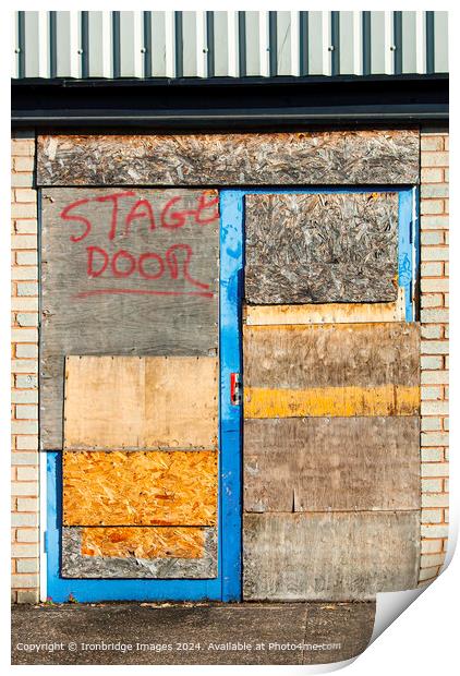 Stage door  Print by Ironbridge Images