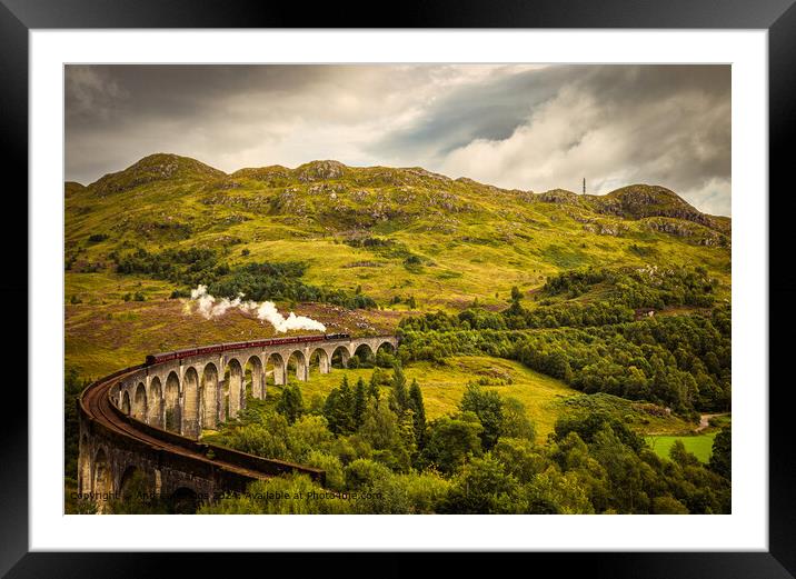 Glenfinnan Viaduct and the Jacobite Express steam  Framed Mounted Print by Andrew Briggs