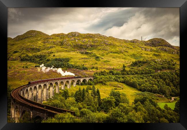 Glenfinnan Viaduct and the Jacobite Express steam  Framed Print by Andrew Briggs
