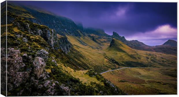 Early morning at The Quiraing on the Isle of Skye, Scotland. Canvas Print by Andrew Briggs