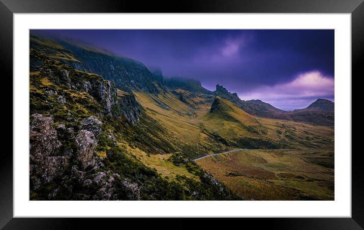Early morning at The Quiraing on the Isle of Skye, Scotland. Framed Mounted Print by Andrew Briggs