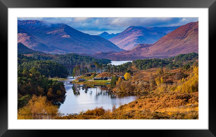 Autumn colours in Glen Affric, Scotland. Framed Mounted Print by Andrew Briggs