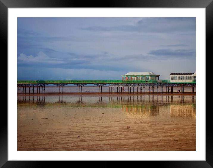 St Anne’s Pier with outgoing tide Framed Mounted Print by Victor Burnside