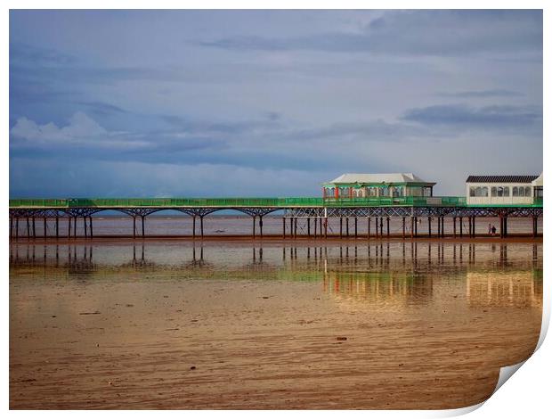 St Anne’s Pier with outgoing tide Print by Victor Burnside