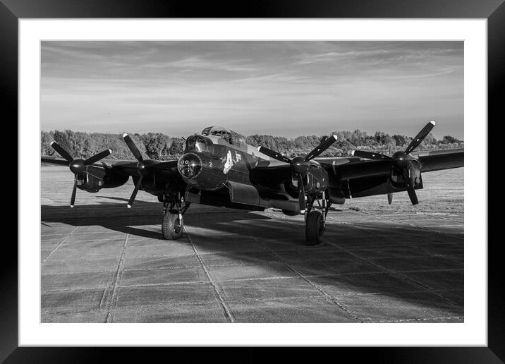 Lancaster Bomber NX611 Framed Mounted Print by J Biggadike