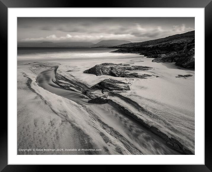 Luskentyre Stream Framed Mounted Print by Dave Bowman