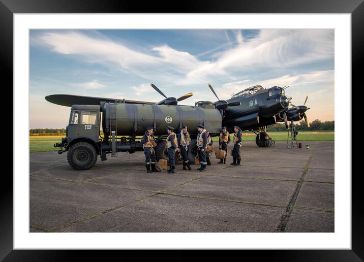 Lancaster Bomber Solace Framed Mounted Print by J Biggadike