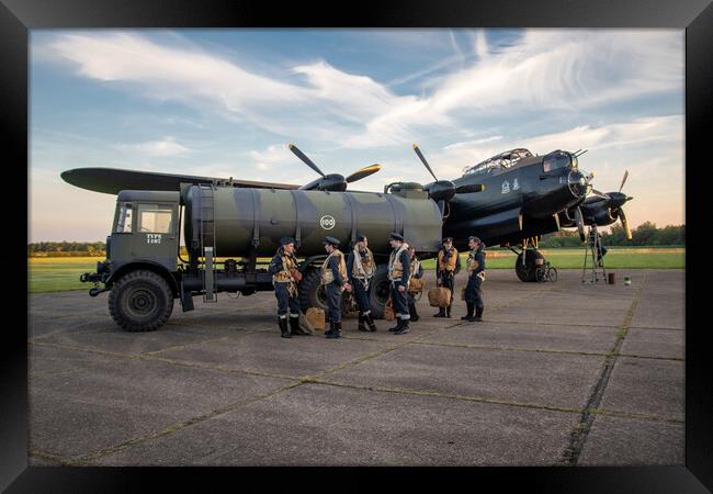 Lancaster Bomber Solace Framed Print by J Biggadike