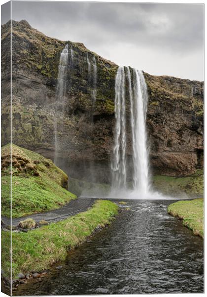  Seljalandsfoss waterfall Iceland Canvas Print by kathy white