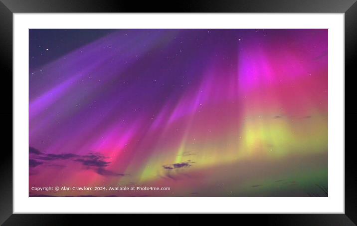 Aurora Borealis Framed Mounted Print by Alan Crawford