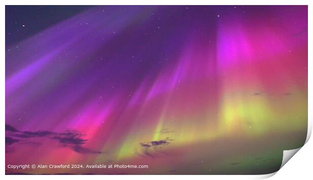 Aurora Borealis Print by Alan Crawford