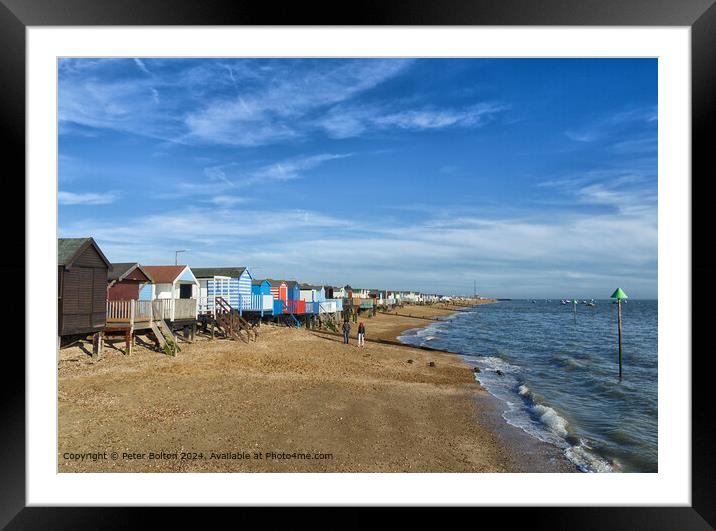 Eastern Esplanade, Thorpe Bay, Southend on Sea, Essex. Framed Mounted Print by Peter Bolton
