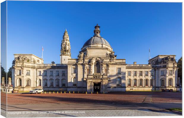 City Hall, Cardiff Canvas Print by Jim Monk