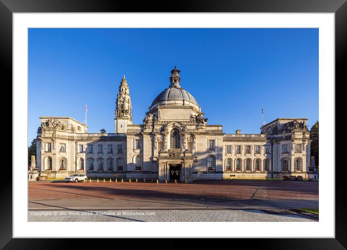 City Hall, Cardiff Framed Mounted Print by Jim Monk
