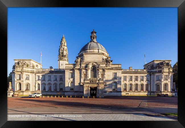 City Hall, Cardiff Framed Print by Jim Monk