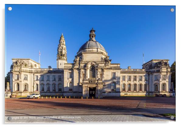 City Hall, Cardiff Acrylic by Jim Monk