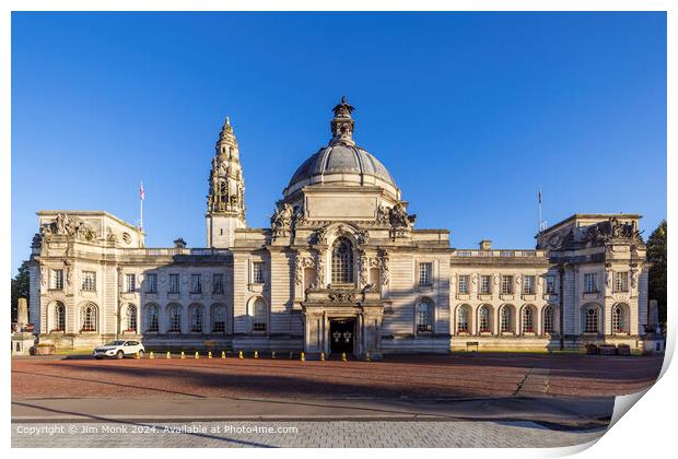 City Hall, Cardiff Print by Jim Monk