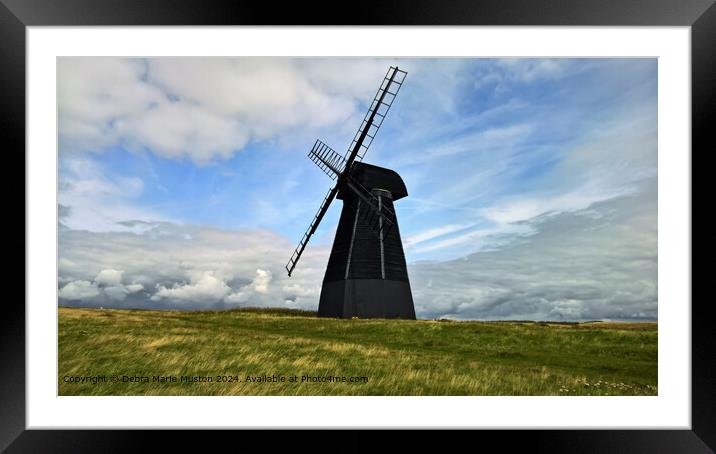 This a scene of a flour Smock Mill , first erected in 1802.  Framed Mounted Print by Debra Marie Muston
