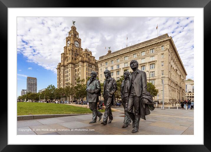 The Beatles Statue Liverpool Framed Mounted Print by Jim Monk