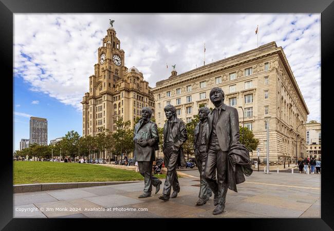 The Beatles Statue Liverpool Framed Print by Jim Monk