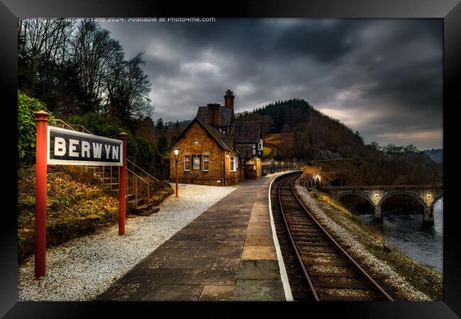 Berwyn Victorian Railway Station Framed Print by Adrian Evans