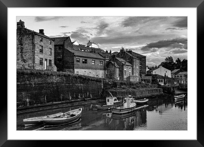 A peaceful evening in Staithes, Yorkshire. Framed Mounted Print by David Barrell