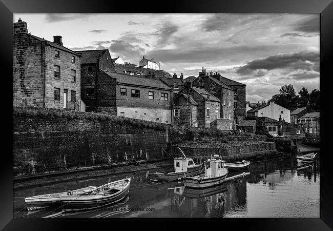 A peaceful evening in Staithes, Yorkshire. Framed Print by David Barrell