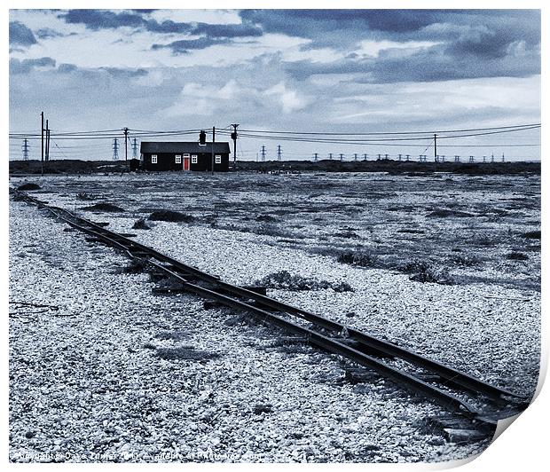The Red Door, Dungeness, Kent Print by Dave Turner