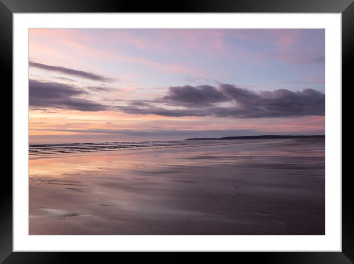 Sunset along the North Devon coastline Framed Mounted Print by Tony Twyman