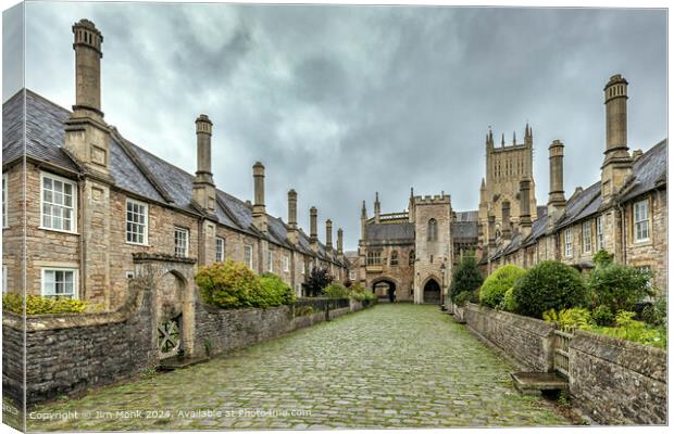 Vicars' Close in Wells Canvas Print by Jim Monk