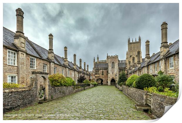 Vicars' Close in Wells Print by Jim Monk