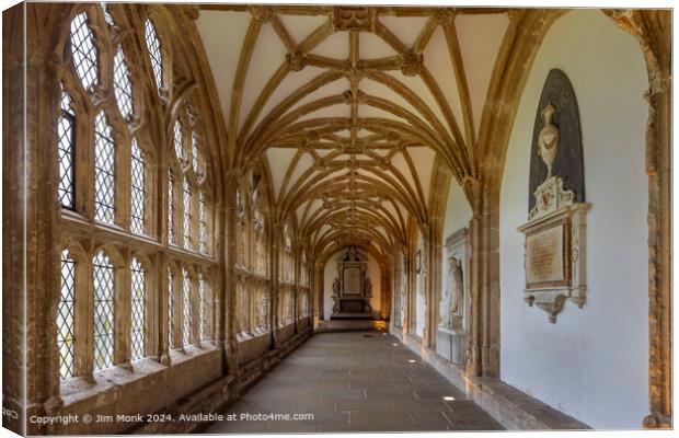 Wells Cathedral Cloisters Canvas Print by Jim Monk
