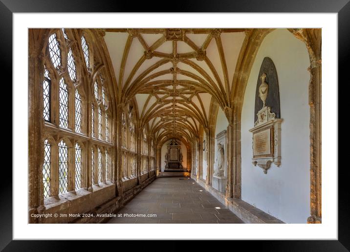 Wells Cathedral Cloisters Framed Mounted Print by Jim Monk
