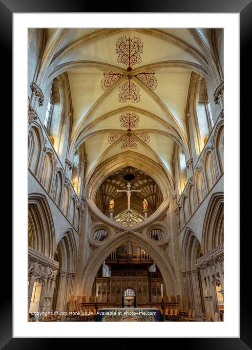 Wells Cathedral Interior Framed Mounted Print by Jim Monk