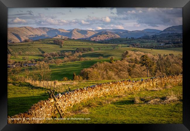 Golden Hour in The Lake District Framed Print by Viv Thompson