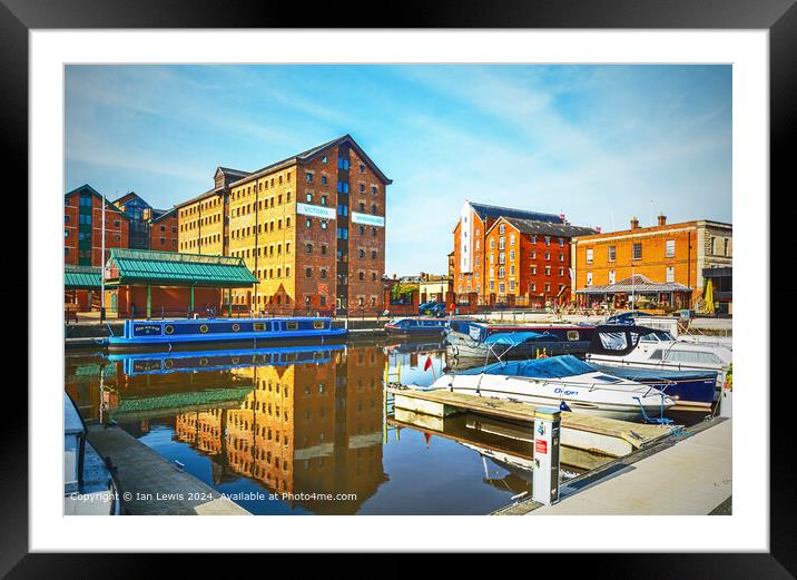 Victorian Gloucester Docks Framed Mounted Print by Ian Lewis