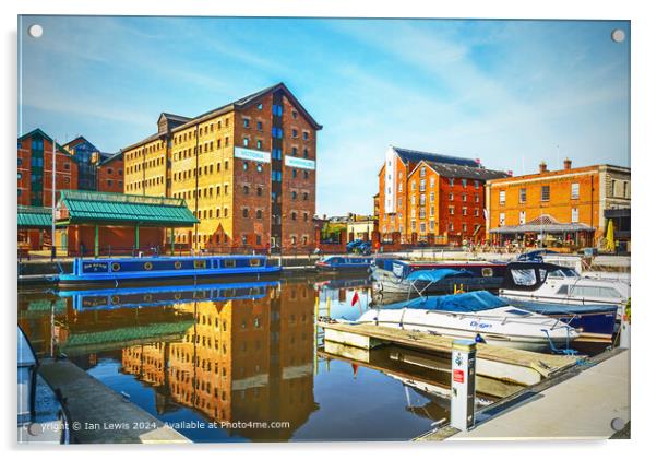 Victorian Gloucester Docks Acrylic by Ian Lewis