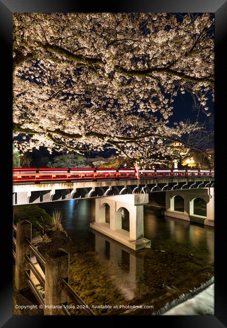 Charming Nakabashi Bridge in the evening Framed Print by Melanie Viola