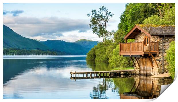 Duke of Portland Boathouse Ullswater Print by Tim Hill