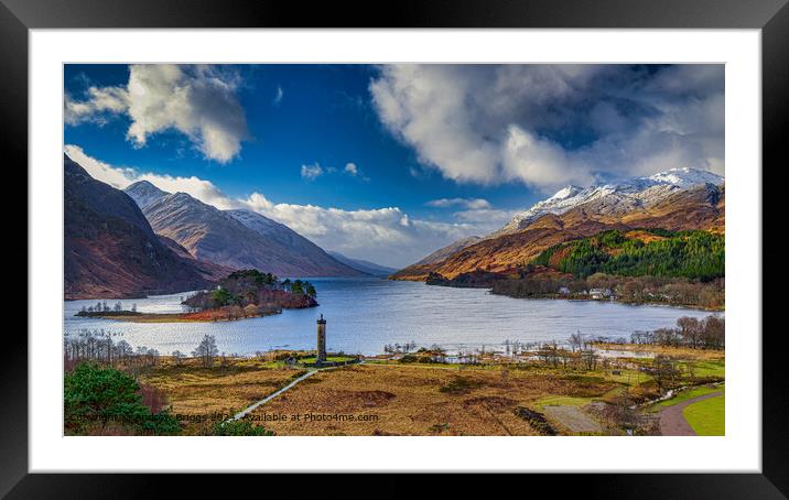 The Glenfinnan Monument, Loch Shiel, Scotland. Framed Mounted Print by Andrew Briggs