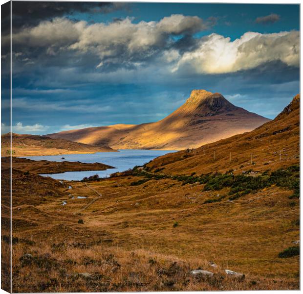 Stac Pollaidh in the North West Highlands of Scotl Canvas Print by Andrew Briggs