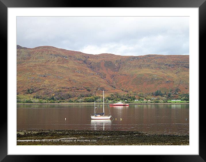 THESE MANY COLORS ON THESE HILLS LOCH LINNHE FORT  Framed Mounted Print by dale rys (LP)