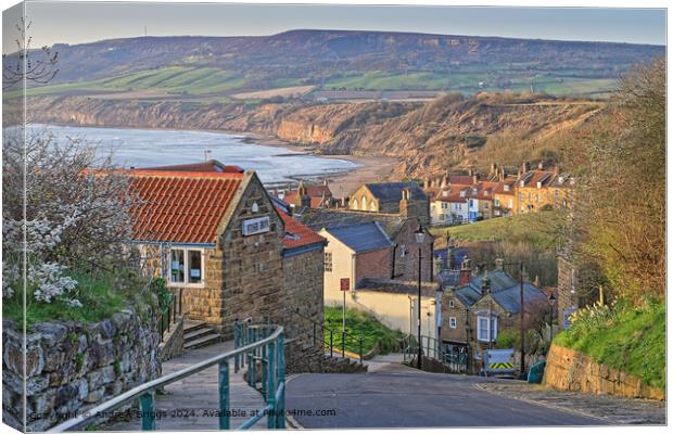 Robin Hood's Bay on the Yorkshire Coast. Canvas Print by Andrew Briggs